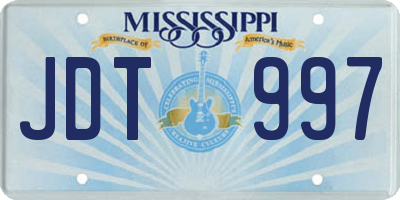 MS license plate JDT997