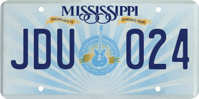 MS license plate JDU024