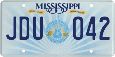 MS license plate JDU042