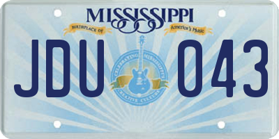 MS license plate JDU043