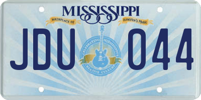 MS license plate JDU044