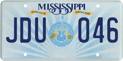 MS license plate JDU046
