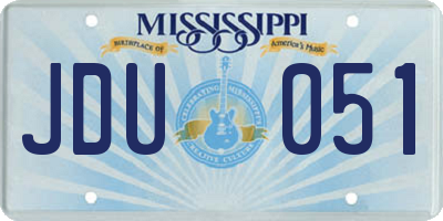 MS license plate JDU051