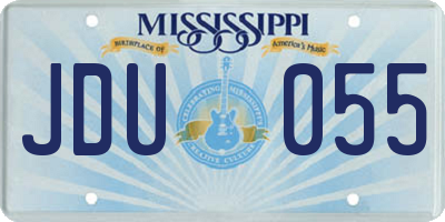 MS license plate JDU055