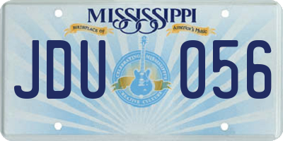 MS license plate JDU056
