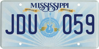 MS license plate JDU059