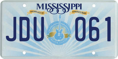MS license plate JDU061