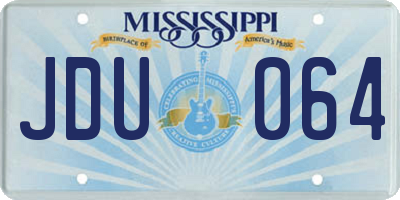 MS license plate JDU064