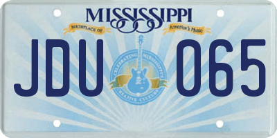 MS license plate JDU065