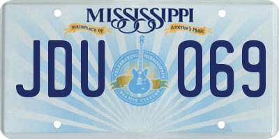 MS license plate JDU069