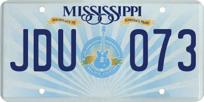 MS license plate JDU073