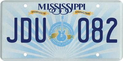 MS license plate JDU082