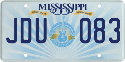 MS license plate JDU083