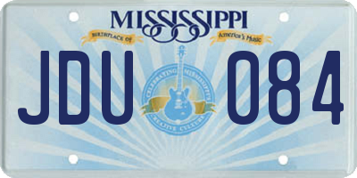 MS license plate JDU084