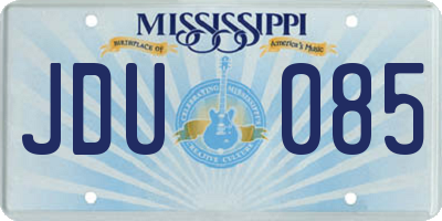 MS license plate JDU085