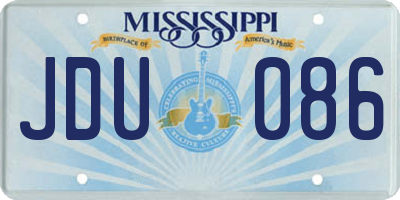 MS license plate JDU086