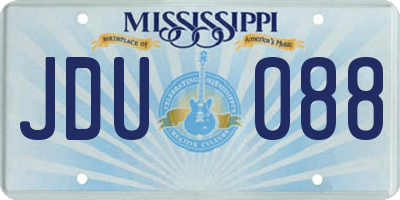 MS license plate JDU088