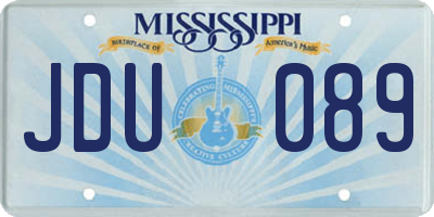 MS license plate JDU089