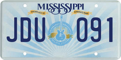 MS license plate JDU091