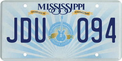 MS license plate JDU094