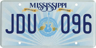 MS license plate JDU096