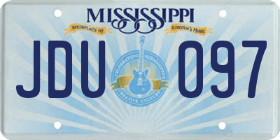 MS license plate JDU097
