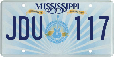 MS license plate JDU117