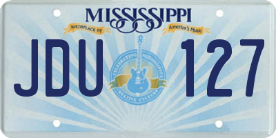 MS license plate JDU127