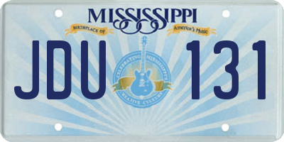 MS license plate JDU131