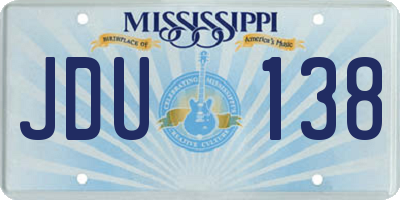 MS license plate JDU138
