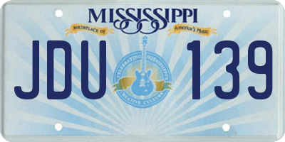 MS license plate JDU139