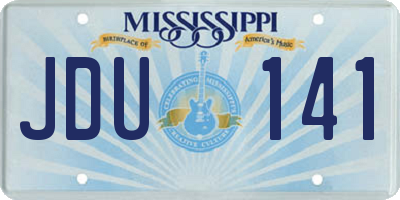 MS license plate JDU141