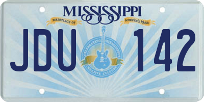 MS license plate JDU142
