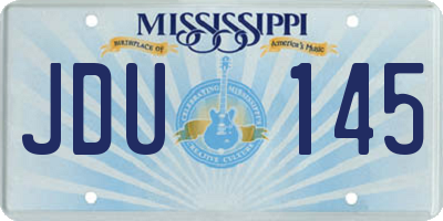 MS license plate JDU145