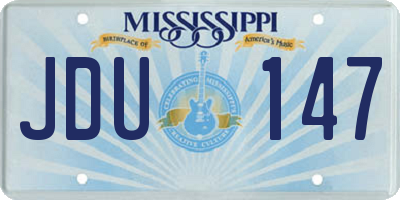 MS license plate JDU147