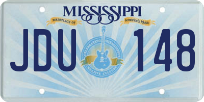 MS license plate JDU148