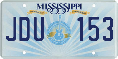 MS license plate JDU153