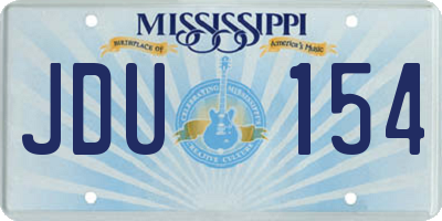 MS license plate JDU154