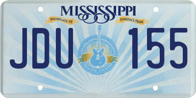 MS license plate JDU155