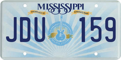 MS license plate JDU159