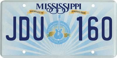 MS license plate JDU160