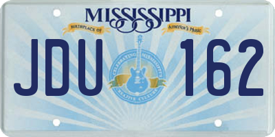 MS license plate JDU162