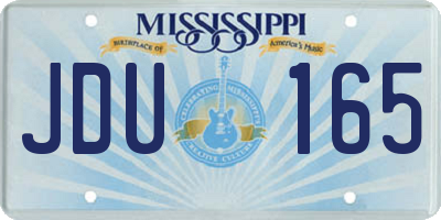MS license plate JDU165