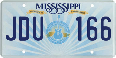 MS license plate JDU166