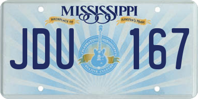MS license plate JDU167