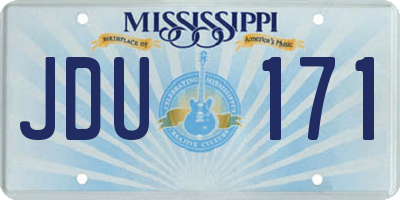 MS license plate JDU171