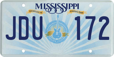 MS license plate JDU172