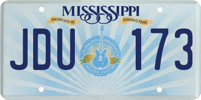 MS license plate JDU173