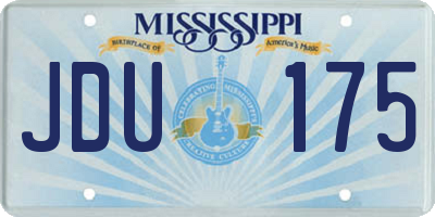 MS license plate JDU175