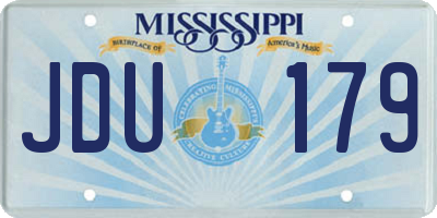 MS license plate JDU179